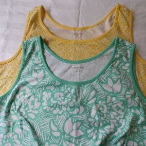 2 PK Land's End Floral Tank Top Bundle 1x